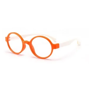Child Trend Silicone Kids Frame Eyeglasses Novelty Girls and Boy Blue Light Blocking Round Glasses 5006
