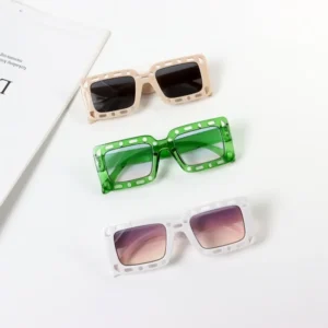 Children Boys Girls Square Sun Glasses Fashion Kids Baby Hollow Sunglasses