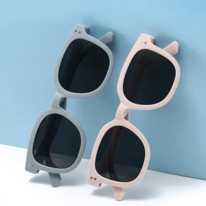 Children Colorful Frame Sunglasses Flexible Light TPEE Rectangle Polarized Unfoldable Kids Sunglasses Tac