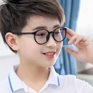 Children’s Blue Light Protection Round Retro Style Sunglasses Fashion Clear Lens Eyewear Lightweight Trendy Optical Frames