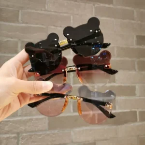 Children’s Cartoon Bear Frameless Sunglasses Boys Girls UV400 Protection Anti Ultraviolet Outdoor Sports Toy Xcyc Brand