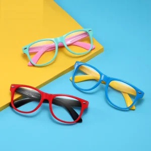 Children’s Flexible Eyeglass Frame Printed Silicone Material Optical Glasses Customizable Brand Logo for Unisex Kids Reading Eye