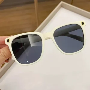 Children’s Unisex Square Full Frame Sunglasses UV400 Protection Korean Style Personalized Fashionable Kids Outdoor