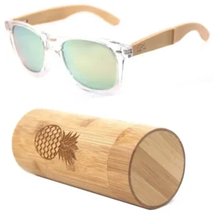 China 100% Custom clear PC Plastic Frame Wooden Sunglasses Occhiali Da Sole