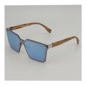 China Eyewear Factory Fashion Sunglasses Wooden Sunglasses with One Piece Lens PC Frameless Sun Glasses