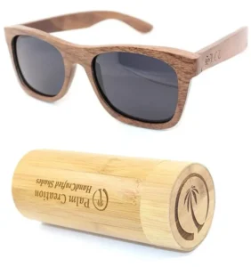 China Manufacture Fashion Retro Wood Frame Polarized Sunglasses Black Walnut Wood Bamboo Custom Colors Beiyuan Brand