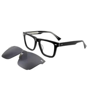 China Manufacture Luxury Designer Acetate Frames Eyewear Polarized Clip on Sunglasses Magnetic Clip on Vintage