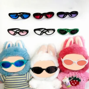 Classic 6.5cm Plastic Waterproof Cartoon Sunglasses for 17cm Dolls Multi-Occasion Use
