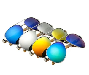 Classic Design Male Female Unisex Metal Frame Polarized Lenses Bamboo Legs Sunglasses