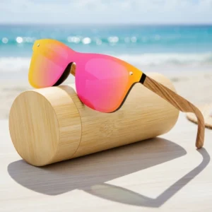 Classic Full Lens Versatile Polarized Sunglasses Real Wood Arms Hand Polished Craft