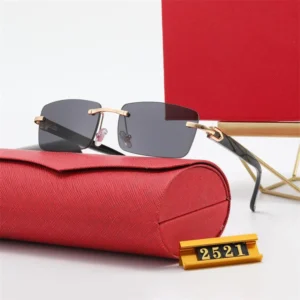 Classic Luxury Rimless Men’s Designer Sunglasses Fashion Sunglasses Women