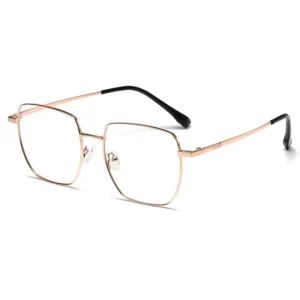 Classic Minimalist Magnetic Clip on Square Full Frame Sunglasses Unisex Fashionable Retro Gradient Print Radiation Protection