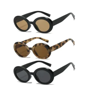 Classic Oval Shape Women’s Jelly Colorful Fashion Sun Glasses Blue Black White Red Yellow Frames Summer Plastic Frame Lens Logo
