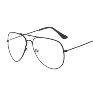 Classic Pilot Sunglasses Frames Optics Eyeglasses Transparent Lens Clear Glasses Women Men Optical Alloy Metal Eye Glasses Frame