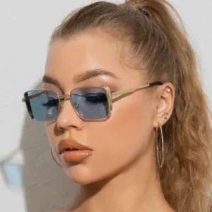 Classic Rectangle Vintage Metal Frame Sun Glasses Display Recycled Sunglasses Shades