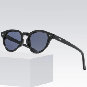Classic Retro Acetate Frame Polarized Round Sunglasses Unisex Vintage
