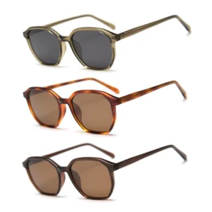 Classic Retro Fashionable TR90 Sunglasses Retro Square Custom Logo Women’s Polarized Sunglasses
