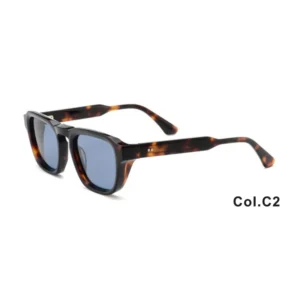 Classic Square Tortoise Acetate Sunglasses Nylon Lens UV Protection Casual Shades