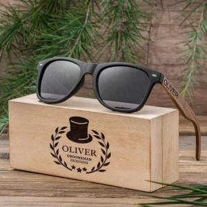 Classic Style Wood Sunglasses Custom logo Low MOQ Polarized Wood Sunglasses for Men and Women