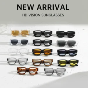 Classic Thick Square Frame Sunglasses for Men UV Protection Driving Shades Full Frame Stylish Streetwear All Match Sun Glasses