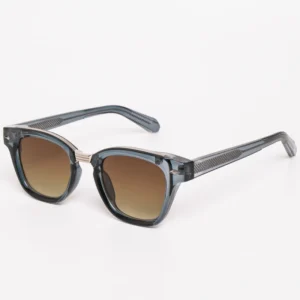 Classic Tortoise Square Sunglasses Retro Metal Bridge Eyewear Model 3527