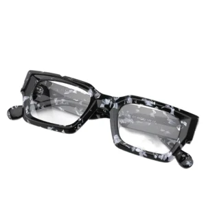 Classic Vintage Retro Oversized Square Shape Eyeglasses Comfortable Thick Acetate Glasses Frame for Women Men Fashionable Eye
