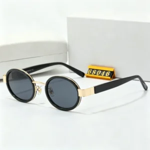 Classic Vintage Round Metal Frame Luxury Sunglasses for Women Men Outdoor Driving Shades