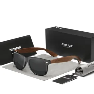 Classic Walnut Sunglasses Men’s Wooden Polarized Glasses UV400 Protect Retro Anti Reflective 5520 Sunglasses