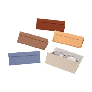 Classical PU Leather Solid Color Handmade Eyewear Case Custom Triangle Sunglasses Case