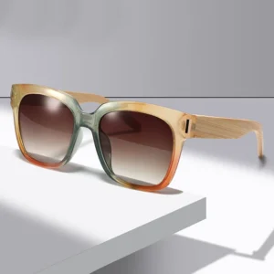 Classical Retro Handmade Wooden Sunglasses UV400 Engrave Logo Bamboo Legs Unisex