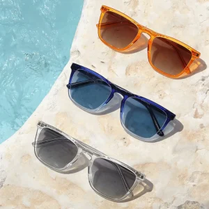 Classical Sun Glasses Acetate Frame Vintage Square Frame Unisex Sunglasses