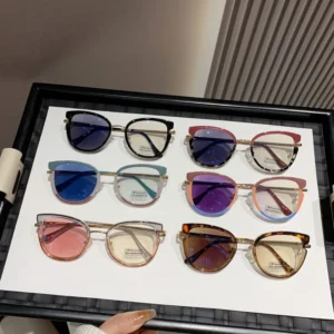 Classics Large Plastic+metal Eyeglasses Unisex Anti Blue Light Blocking Optical Frame