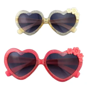 Clear Color Peach Kids Sunglasses with Custom Logo Lightweight Flower Children Glasses Frames in Colorful Styles