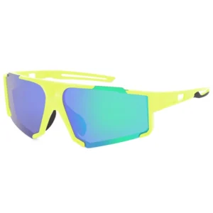 Color Changing Blue Yellow Frame Polarized Sports Sunglasses for Men Outdoor