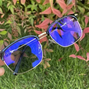 Color changing Fast Glasses For Men Photochromic Lenses Anti Blue Light UV400 Metal Black Gold Square 2 in 1