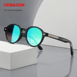 Colored Film Women’s Designer TR90 Eyeglasses Frame Retro Mens Sunglasses Thick Fashion UV400 Polarized Sunglasses