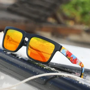 Colorful Men Sports Outdoor Square Polarized Sunglasses
