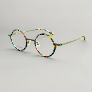 Colorful Polygonal Titanium Women’s Ultra-light Optical Frame Glasses