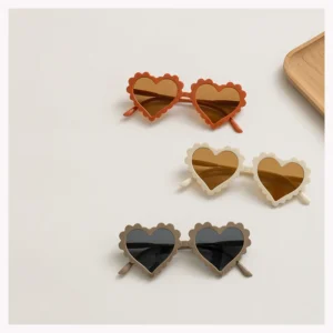 Concave Shape Male and Female Baby Anti-ultraviolet Glasses Net Red Love Kids Sunglasses