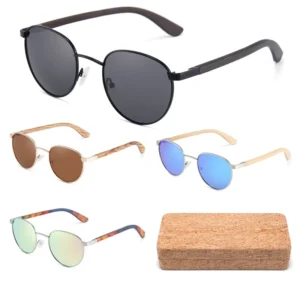 Conchen Customized Logo Sun Glasses Wood Wooden Designer Shades Bamboo Mirror Polarized Black Men SunGlasses