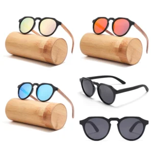 Conchen High Quality Shade Sunglasses UV 400 Wood Wooden Polarized Sun Glasses