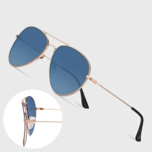 Cool Design Mens Metal Frame PC Lens Anti Reflective Anti Glare Reversing Sunglasses