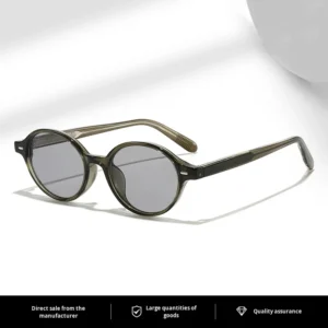 Cross Border Exclusive Flat Needle Series Sunglasses Rice Stud Eyeglass Frame Polarized Lenses Full Frame UV Sunglasses