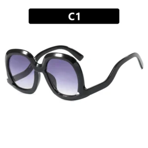 Curved-leg UV400 Sunglasses Vintage Style Women’s Fashion Trendy Green Sunglasses
