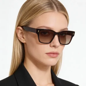 Custom Design Fashion Unisex Square Polarized Handmade Acetate Light Weight Anti-Radiation UV Protection Sunglasses