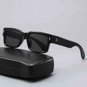 Custom Designer Metal Logo Factory Thick Frame Square Trendy Quality Shades Sunglasses Unisex