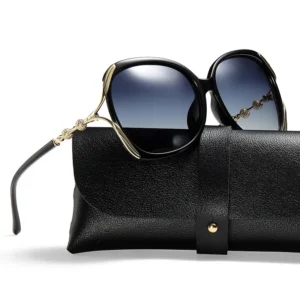Custom Designer Trendy Black Women’s Sunglasses Polarized UV400 TAC Lenses PC Frame Light Weight Full Rim