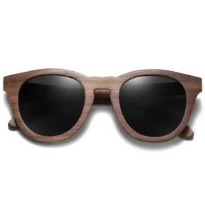 Custom Engraved Logo TAC Lenses UV400 Polarized Lightweight Fashion Unisex Walnut Bamboo Wood Sunglasses for Adults