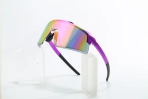 Custom Exclusive Logo Outdoor Cycling Running Sunglasses UV400 Protection Semi Rimless Frame Adjustable Sports