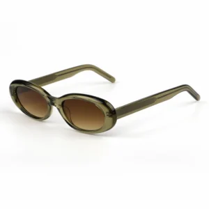 Custom Fashion Light Pink Frame Oval Shade High Quality Vintage Retro Acetate Sunglasses for Men and Women